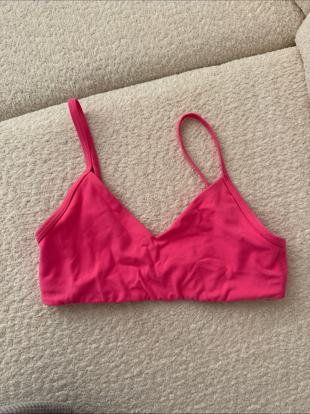 TNA Hot Pink Seamless V-Neck Bralette